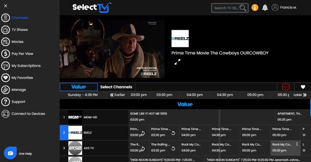 SelectTV Value Channels